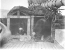 Image of Shannon (left) and Maureen (right) in crates, aboard